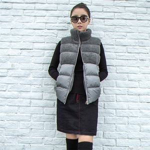 时尚保暖仿羊绒马甲女款冬季新款修身显瘦短款外套,女装马夹,凯瑟曼