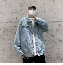 欧美复古重磅牛仔褂男痞帅春秋季西海岸小众港风大码外套JK8083，男装夹克，星座1116A-1（原606A）