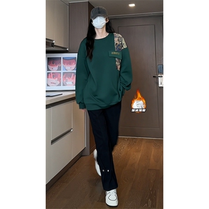 2025 HW23592加绒 女模内景大码摇粒绒卫衣M-5X HW23792-特P35图片
