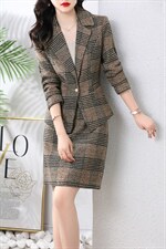 罗得堡2022年秋装新款连衣裙套装7809，女装套装/套裙，罗得堡