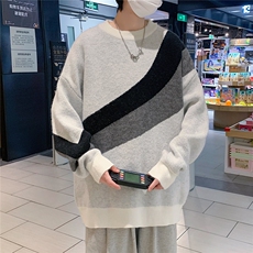 现货秋冬套头百搭毛衣男纯色针织衫软糯港风1016-1MY032P88K108，男装针织衫/毛衣，星座1016-1（原电商B408-1）