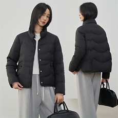 现货2025年冬季新款90白鸭绒盘扣轻薄短款羽绒服女，女装羽绒服，阳光伊恋