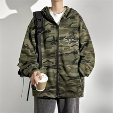 F153-P42春季高街ins潮牌休闲上衣男外套2024新款迷彩开衫卫衣，男装夹克，星座512-6