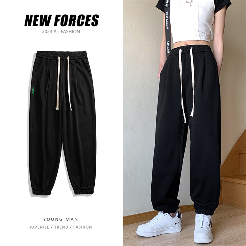 抖音得物唯品品质 2025女模新品纯色运动裤夏装卫裤K003P50图片