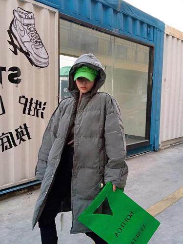 简约大版羽绒服帽子可脱卸均码.，女装羽绒服，尚映