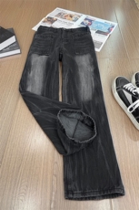 B221美式ins高街暗黑小众重工艺直筒牛仔裤LK24348-特P48控89.9，男装牛仔裤，电商B221