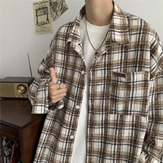点击率8个点秋季衬衫男宽松长袖上衣D329-QM614-P50控68，男装衬衫，电商D329