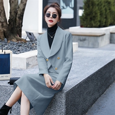 复古气质小香风西装外套半裙套装女韩系高级感秋冬通勤两件套，女装套装/套裙，火爆靓佳人