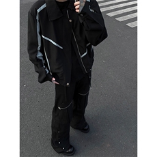自家图博主风cleanfit外套男短款撞色美式飞行员夹克JK2403-特P80，男装夹克，星座1007（原301D）
