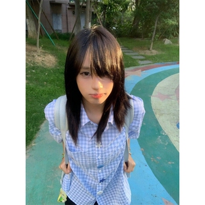 【有货】BK932CC-特P38 趣味纽扣格子短袖衬衫男女夏季情侣图片