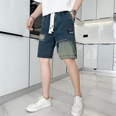 301A-1DK15P58控78男士店主风社会小伙高品质水洗五分牛仔短裤，男装牛仔裤，星座301A-1