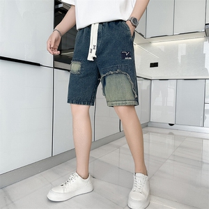 301A-1 DK15 P58控78 男士店主风社会小伙高品质水洗五分牛仔短裤图片