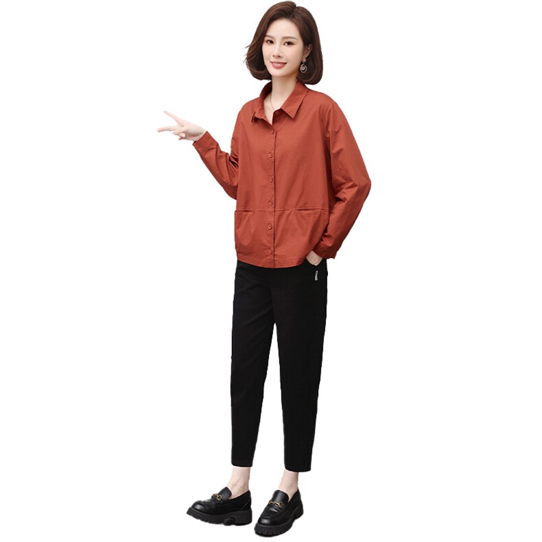 套装女新款休闲时尚衬衫宽松大码两件套,女装套装/套裙,3200格调