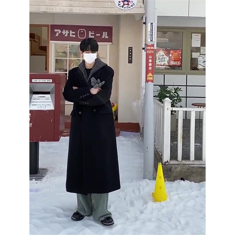 原版高品质~美式cleanfit男士中长款过膝毛呢大衣外套Y983-P125，男装毛呢大衣，星座1004-3