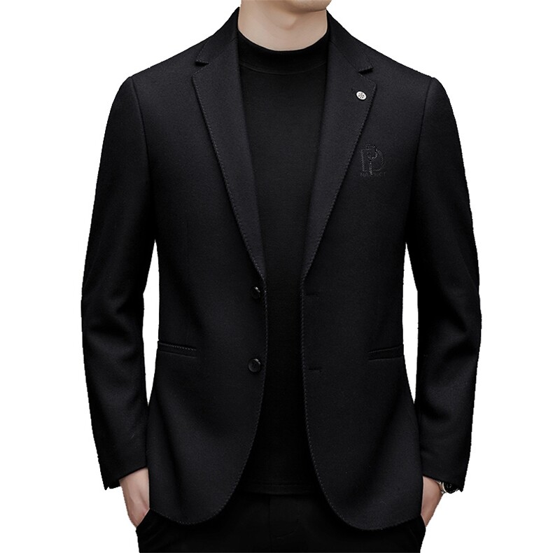 DJA638钱塘2020-3中年男士秋冬季合身百搭商务休闲西服外套P180,男装西服,钱塘207-3