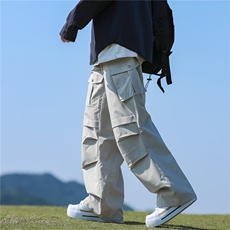 春秋季新款日系潮流户外机能工装裤男款百搭阔腿休闲裤，男装休闲裤，星座410-6（原星座1304-1）