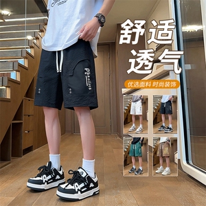 夏季青年男士潮牌休闲裤字母印花短裤男C208A-6703A-特P27控49图片