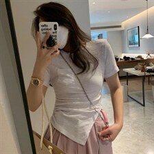 现货！不规则抽绳t，其它，XTZ style