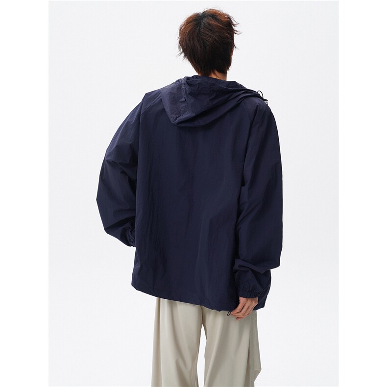 M-8XL户外轻薄透气连帽外套皮肤衣防晒衣防晒服大码TZ1711/P100,男装防晒衣,电商B238