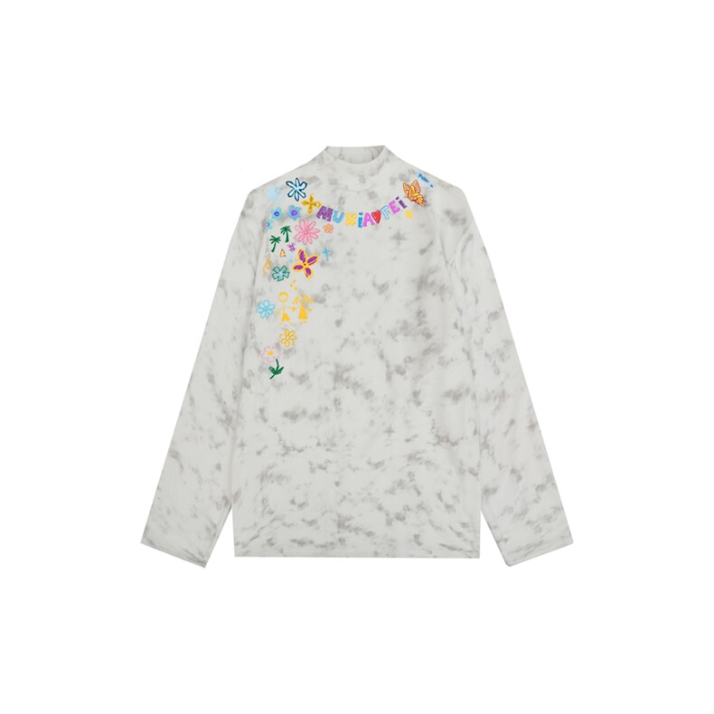 260克重磅扎染德绒半高领打底衫【有货】HD019-DR25257RB-P25图片