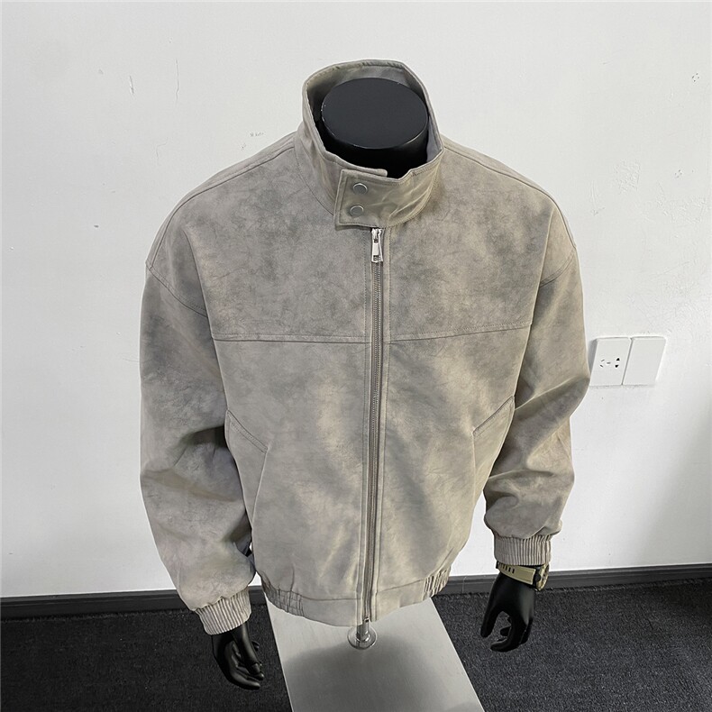 美式高阶秋冬PU棒球服夹克痞帅百搭情侣外套J562506TP70,男装夹克,电商A247
