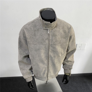 美式高阶秋冬PU棒球服夹克痞帅百搭情侣外套J562506TP70,穿衣搭胸裙穿搭图片