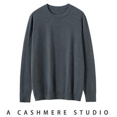 2025年秋季圆领长袖青春流行时尚百搭休闲，男装羊绒套衫，朝思纯山羊绒