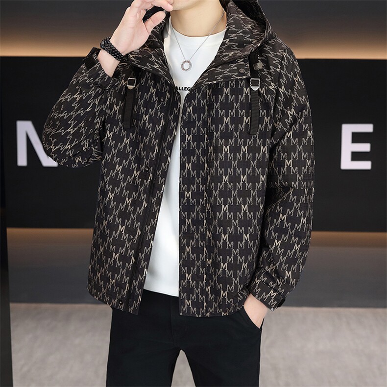 秋季夹克男高品质连帽外套型男商务休闲青年外套男N25802-P105,男装夹克,星座310B-3