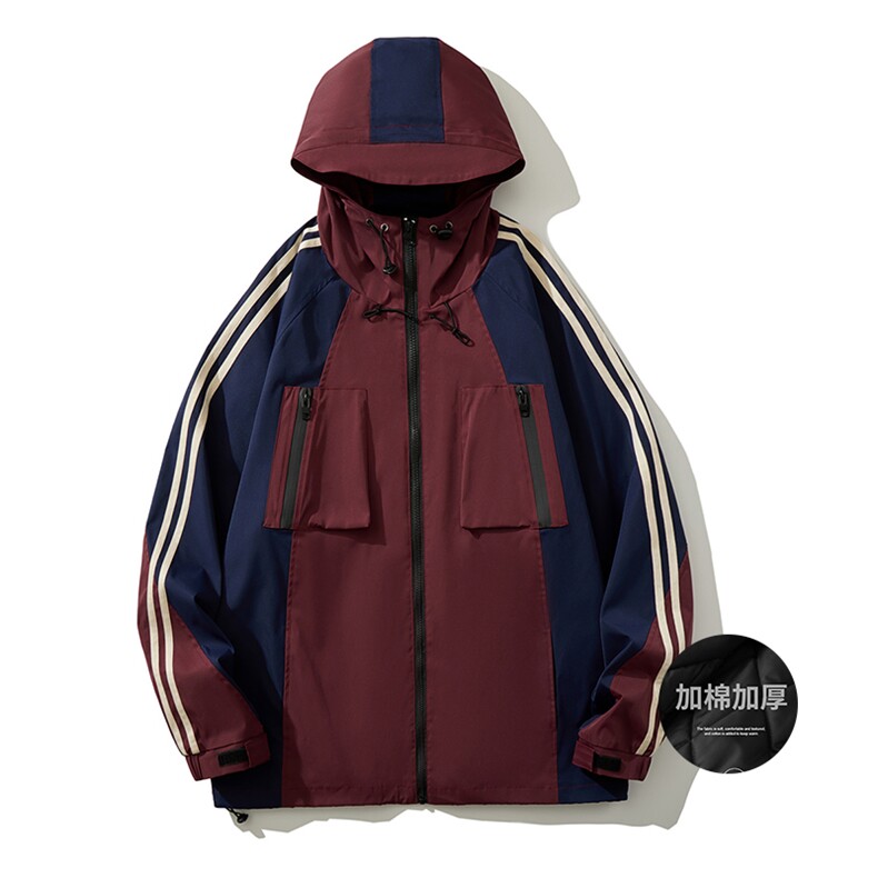 冲锋衣棉衣夹棉加厚夹克保暖外套HY397JRP105常规HY397P95,男装夹克,电商A102B