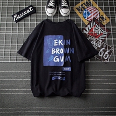 1图案已注册日系休闲情侣大码M-5XL港风短袖T恤网格7006特P18控39，男装T恤，星座226-2