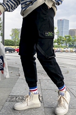 新款春夏季日系休闲裤子男士宽松束脚大码9分工装裤0120，男装休闲裤，星座1008