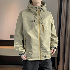 新款现货户外夹克男连帽防水冲锋衣外套DSA157B-J2512-特P80，男装夹克，电商A157B