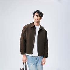 秋季2025老钱风抖音纯色休闲立领夹克店主风A236-JK628-P125，男装夹克，电商A236