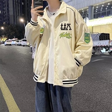 男秋季2023新款长袖夹克外套1拉链夹克字母DW61P55，男装夹克，星座1116-2