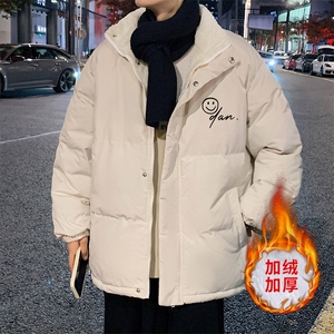 ！2023秋冬笑脸印花棉衣男保暖时尚棉服外套MY102特P78图片