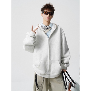 3XL-S 基础百搭拉链开衫卫衣男休闲外套小心机 WY45-P58 400g图片