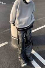 马海毛毛衣男2026秋冬日系慵懒复古圆领水貂毛oversize情侣针织衫，男装针织衫/毛衣，星座505-2（原电商A260-1)