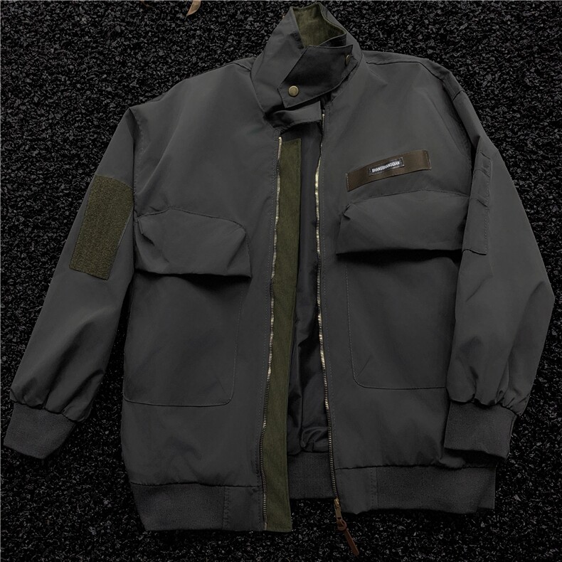 春季户外设计感拉链飞行员外套男女机车服工装夹克棒球服WT6788,男装夹克,星座601-2