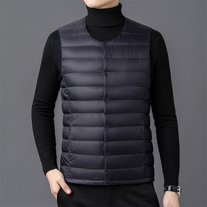 达标50绒秋冬新款轻薄羽绒服马甲男士轻羽绒背心坎肩YR913-P55,男装背心/马甲,星座301D(原星座1004-8）