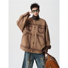 可二开美拉德复古工装夹克M-5XL大码美式底特律JK78117P98控158，男装夹克，星座226-1