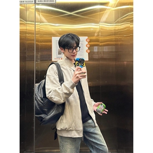 HY225-P70 仿麂皮绒立领夹克男女潮牌情侣装春秋季休闲图片