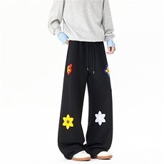 K99131-P42特控88加绒P50控98大码情侣刺绣华棉休闲卫裤，男装休闲裤，电商D232