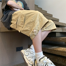 夏季美式工装五分裤男中裤休闲裤短裤D309B-K81-P45，男装牛仔裤，电商D309B