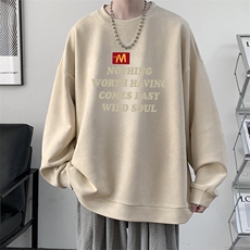 麂皮绒卫衣男大码重磅长袖t恤男JW81363-P35，男装卫衣，电商A040