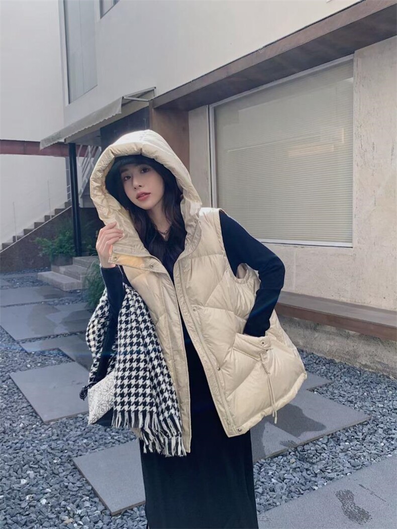 2022秋冬新款羽绒马甲女韩版宽松坎肩外穿百搭背心马夹，女装马甲，川哲