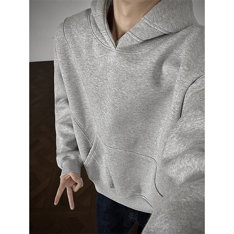 加绒奥粒绒拼接重磅500克连帽卫衣硬挺宽套头外套RH5306JR-P62,女装短外套,星座610B-1