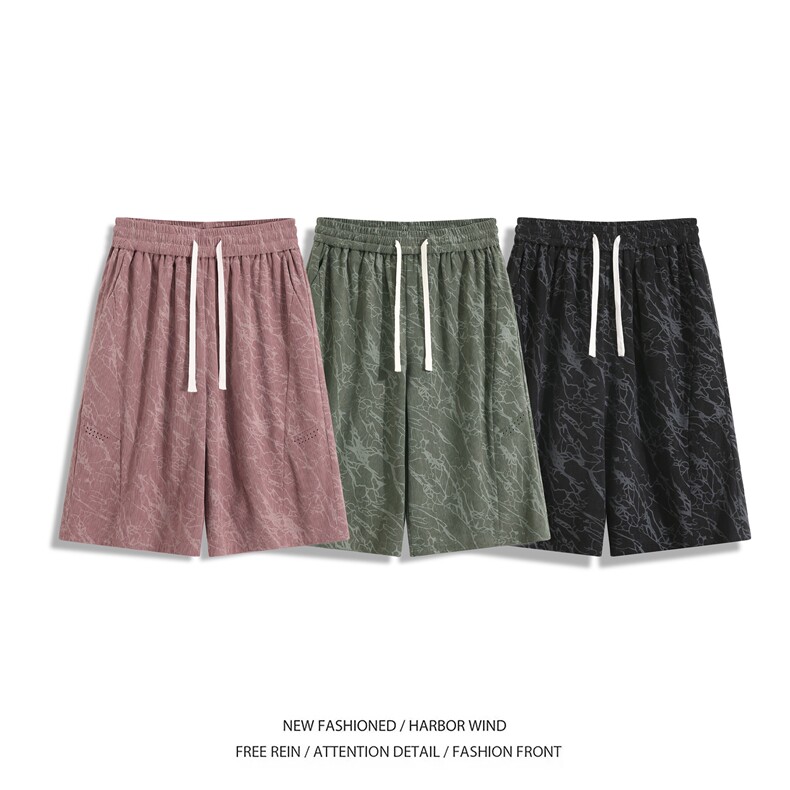 抖音品质夏季新款潮流设计宽松休闲短裤B315-K25768-特p25控48,男装休闲裤,电商B315