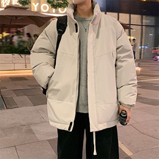 现货美式高街休闲夹克冬季立领纯色三防户外工装加厚棉服外套，男装夹克，电商A443