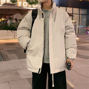 现货美式高街休闲夹克冬季立领纯色三防户外工装加厚棉服外套图片