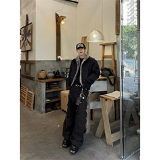 现货足狼王座山雕毛领棉服外套男秋冬加绒加厚棉衣M5024/P120，男装棉衣，星座205-3